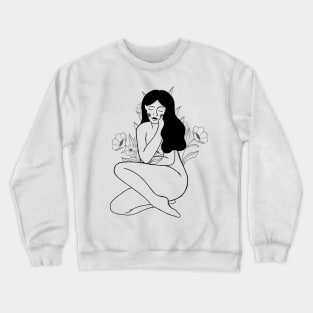 Simple Woman Design Crewneck Sweatshirt